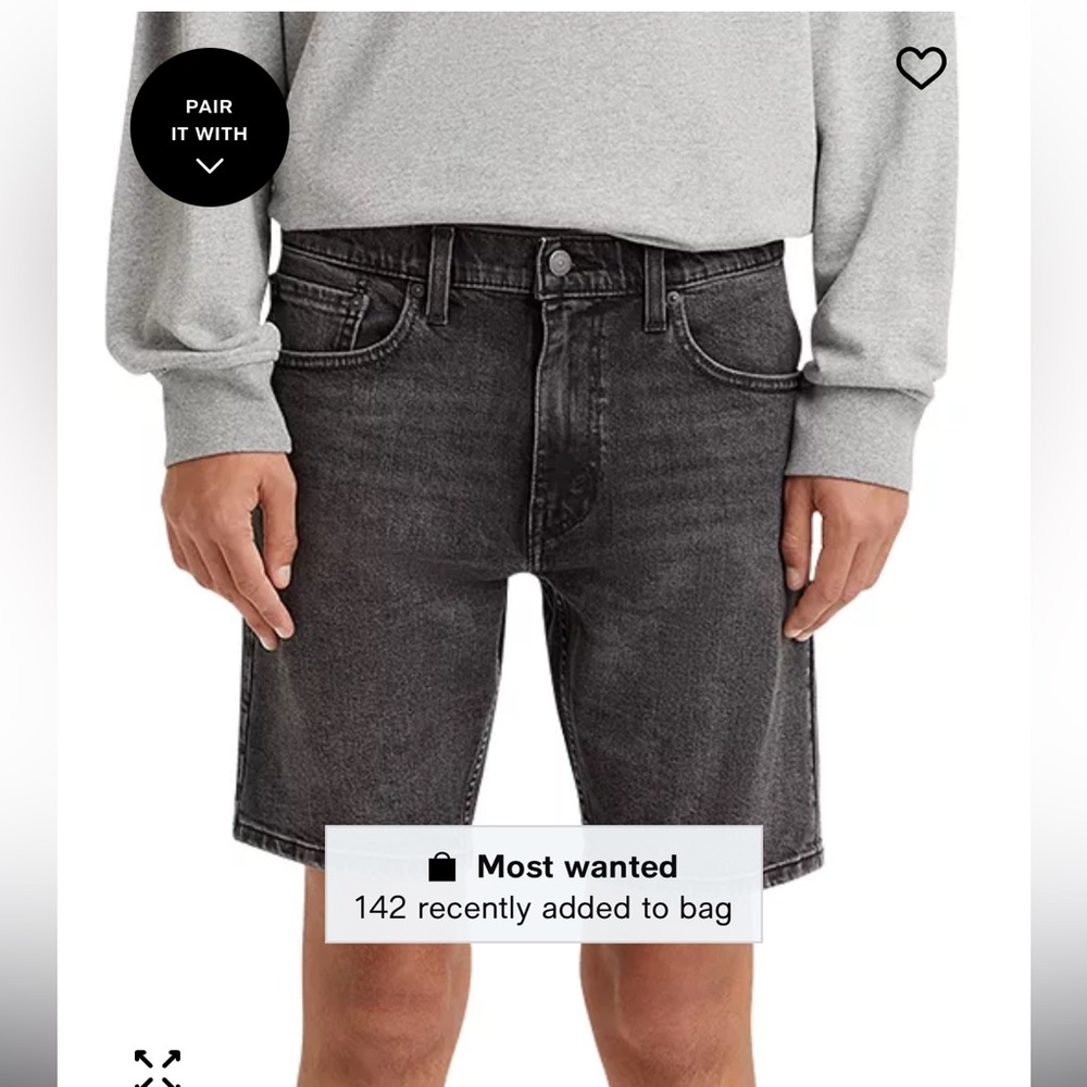 Levi’s Slim Fit Jean Shorts Jorts Size 32 Stretch